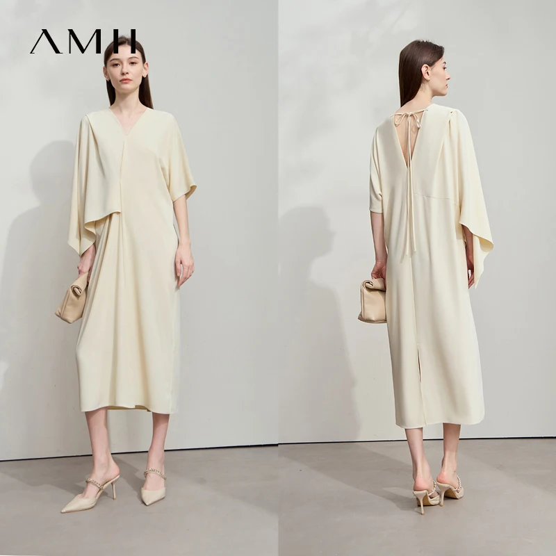 AMII Minimalis 2025 Summer Dress New Lady Asymmetric V-Neck Dresses Women's Vacation Strap Back Sexy Black Long Dress 12552051
AMII Minimalis 2025 Summer Dress New Lady Asymmetric V-Neck Dresses Women's Vacation Strap Back Sexy Black Long Dress 12552051