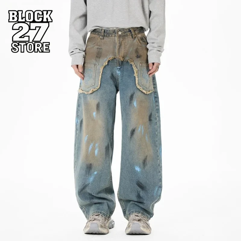 Mens Jeans Vintage Washed Graffiti Patchwork Denim Pants Harajuku Unisex Loose Fit Straight Leg Casual Streetwear Fashion Trend
Mens Jeans Vintage Washed Graffiti Patchwork Denim Pants Harajuku Unisex Loose Fit Straight Leg Casual Streetwear Fashion Trend