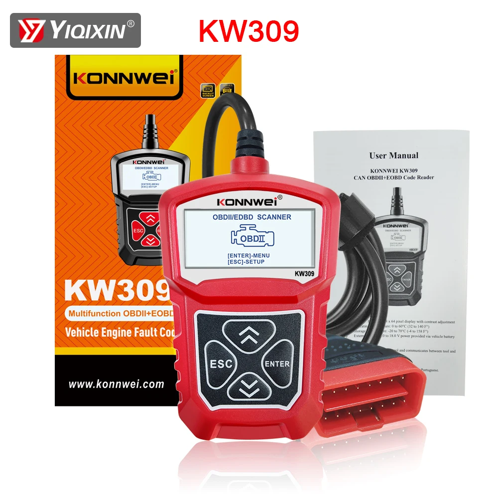 Диагностический сканер KONNWEI KW309 OBD2 для автомобилей, считыватель кодов неисправностей двигателя, мониторинг датчиков O2, инструменты для ремонта и диагностики автомобилей, многоязычная поддержка
Диагностический сканер KONNWEI KW309 OBD2 для автомобилей, считыватель кодов неисправностей двигателя, мониторинг датчиков O2, инструменты для ремонта и диагностики автомобилей, многоязычная поддержка