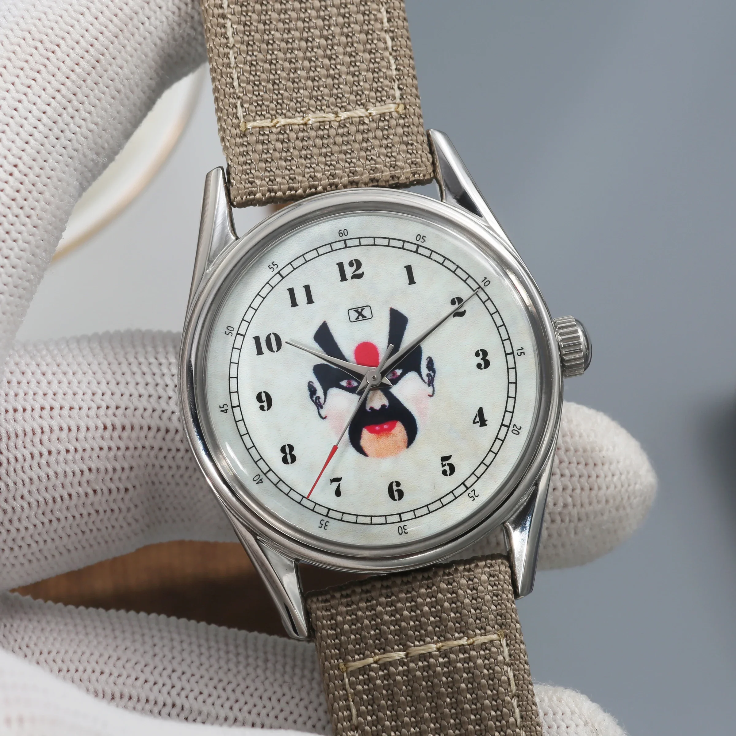 Chinese Traditional Sichuan Opera Watch 38MM Men's Mechanical Timepiece Enamel Dial Shanghai 7120 Manual Movement Gift for Men
Chinese Traditional Sichuan Opera Watch 38MM Men's Mechanical Timepiece Enamel Dial Shanghai 7120 Manual Movement Gift for Men