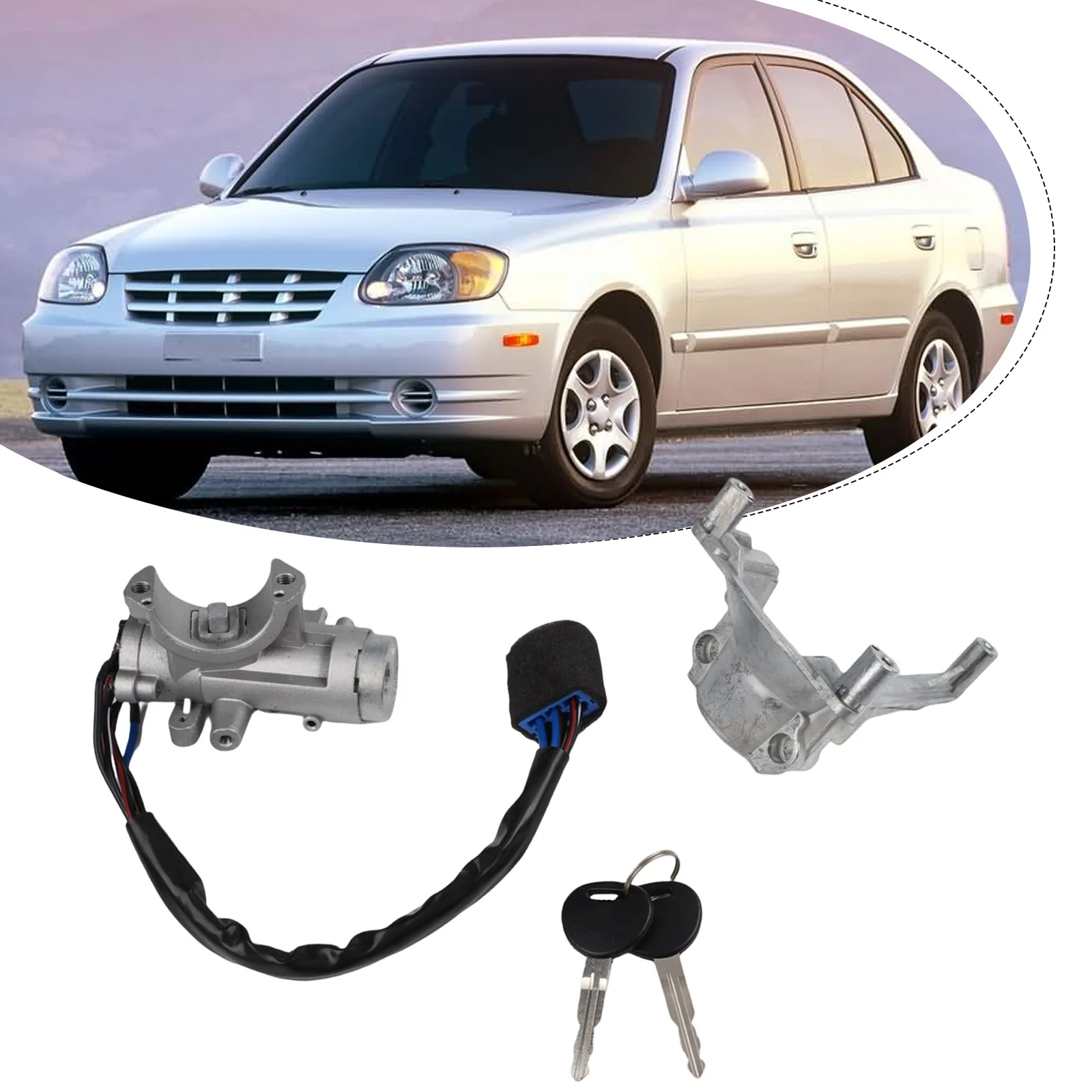 Ignition Lock Cylinder Switch Assembly 81900-25A50 81900-22A43 With 2 Keys Black Silver Plastic Direct Fit For Hyundai ACCENT 20
Ignition Lock Cylinder Switch Assembly 81900-25A50 81900-22A43 With 2 Keys Black Silver Plastic Direct Fit For Hyundai ACCENT 20