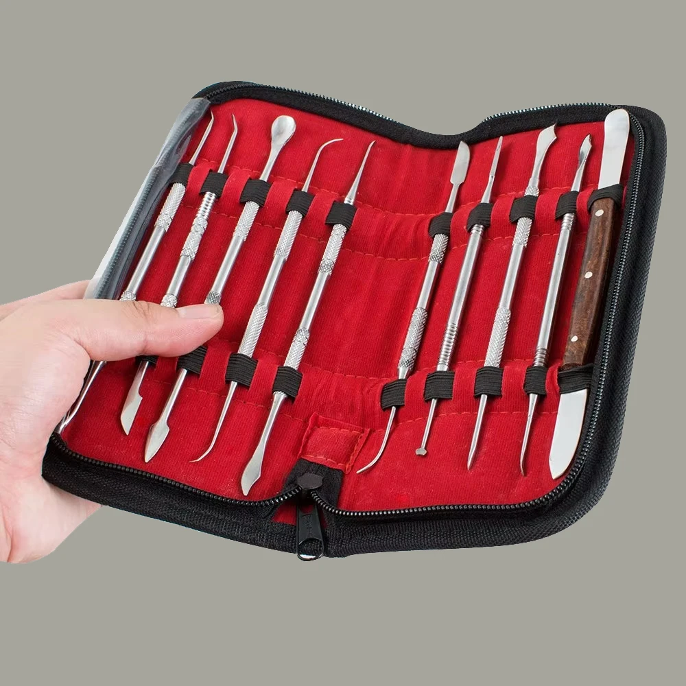 Dental Spatula Plaster Knife Stainless Steel Wax Carving Tool Set for Dentist Teeth Modeling & Sculpting
Dental Spatula Plaster Knife Stainless Steel Wax Carving Tool Set for Dentist Teeth Modeling & Sculpting