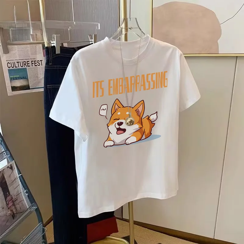 Cotton Original Design Cartoon Creativity ITS EMBARRASSING Corgi Printed Men and Women Summer Loose Casual Round Neck Y2k Top
Cotton Original Design Cartoon Creativity ITS EMBARRASSING Corgi Printed Men and Women Summer Loose Casual Round Neck Y2k Top