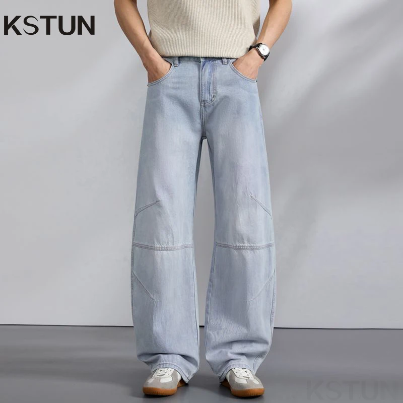 KSTUN 2026 Summer Vintage Wide-leg Jeans Men loose Straight Men’s Curved Blade Pants Washed Patchwork Man Baggy Long Trousers
KSTUN 2026 Summer Vintage Wide-leg Jeans Men loose Straight Men’s Curved Blade Pants Washed Patchwork Man Baggy Long Trousers