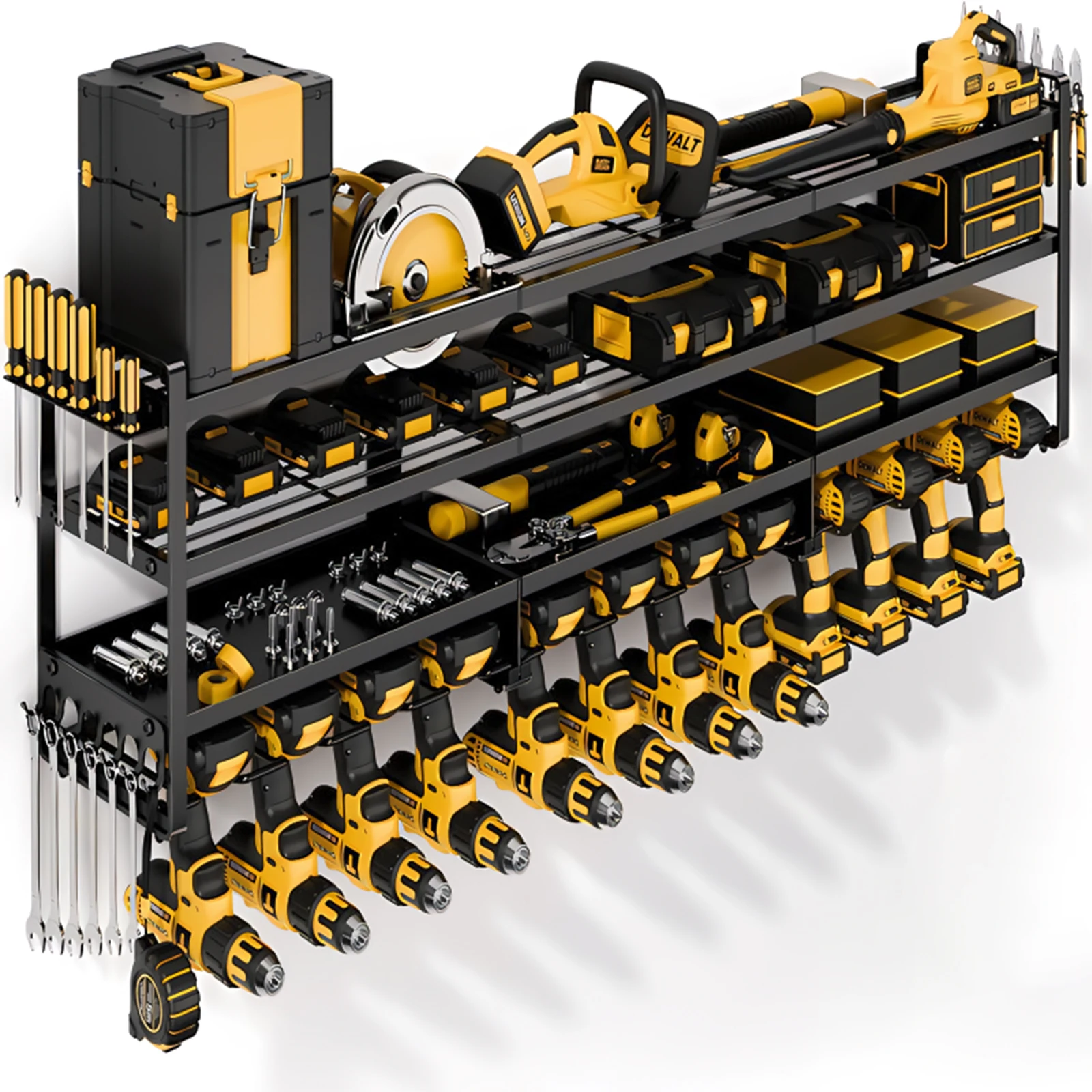4-Tier 12-Drill Bit Rack Tool Storage Rack Heavy-Duty Large Organize 600 lb Wall-Mounted Screwdriver Wrench Garage
4-Tier 12-Drill Bit Rack Tool Storage Rack Heavy-Duty Large Organize 600 lb Wall-Mounted Screwdriver Wrench Garage