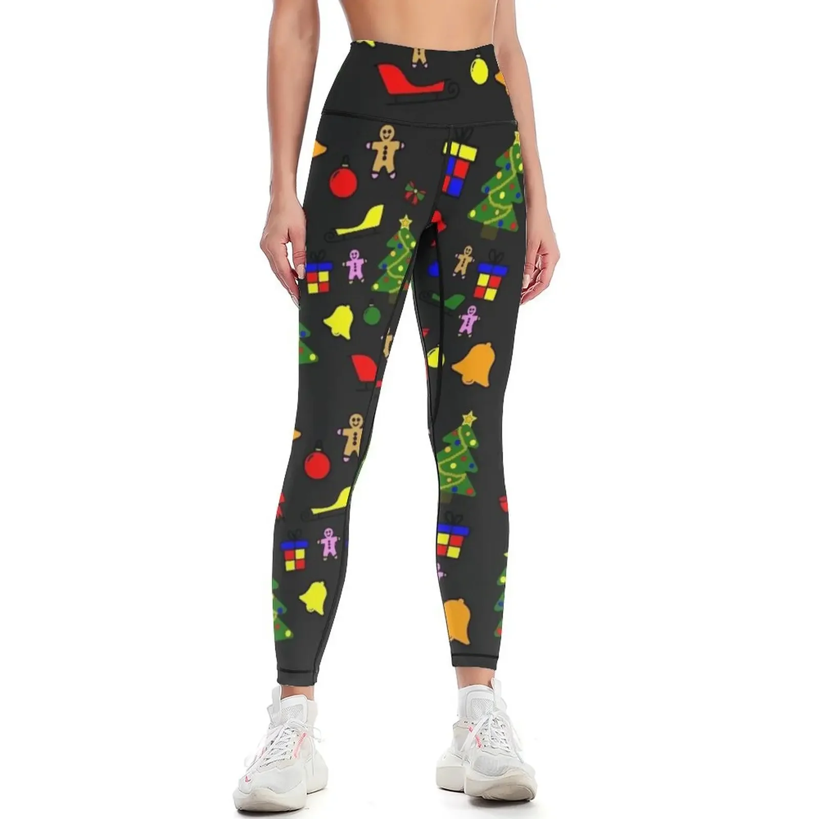 Christmas Symbols Design Black Background Leggings Women's push up push up legging Golf wear Womens Leggings
Christmas Symbols Design Black Background Leggings Women's push up push up legging Golf wear Womens Leggings