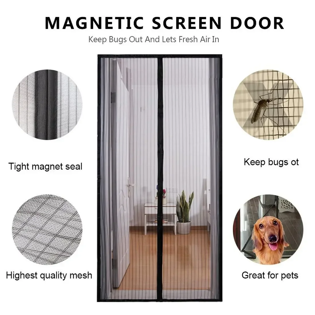 Magnetic Mosquito Net, Summer Insect Fly Control, Door Curtain Net, Living Room, Bedroom Curtain, Automatic Closing Door Screen
Magnetic Mosquito Net, Summer Insect Fly Control, Door Curtain Net, Living Room, Bedroom Curtain, Automatic Closing Door Screen
