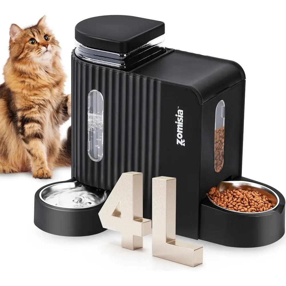 Automatic 2-in-1 Cat Feeder & Water Dispenser with Rotatable Stainless Steel Bowls for Pets
Automatic 2-in-1 Cat Feeder & Water Dispenser with Rotatable Stainless Steel Bowls for Pets