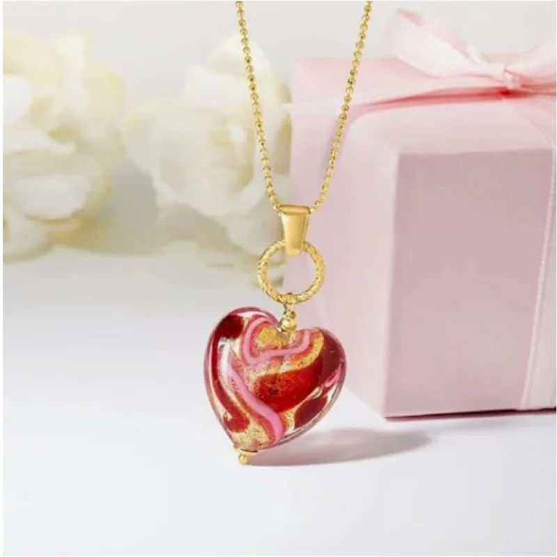 Red Glass Heart Necklace for Women,18K Gold Plated 925 Sterling Silver Chain, Dainty Valentine Christmas Birthday Gift for Her
Red Glass Heart Necklace for Women,18K Gold Plated 925 Sterling Silver Chain, Dainty Valentine Christmas Birthday Gift for Her