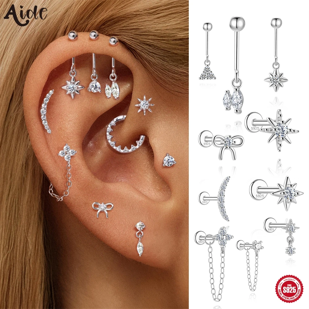 Aide S925 Sterling Silver Bow Multi-Style Stud Earring Moissanite Ear Piercing Ear Bone Studs Chain Dangles Layered Ear Jewelry
Aide S925 Sterling Silver Bow Multi-Style Stud Earring Moissanite Ear Piercing Ear Bone Studs Chain Dangles Layered Ear Jewelry