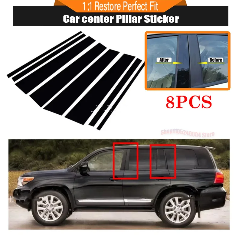 For Toyota Land Cruiser J200 2008-2021 Glossy Black or Silver Carbon B & C Pillar Cover Trim Sticker Set
For Toyota Land Cruiser J200 2008-2021 Glossy Black or Silver Carbon B & C Pillar Cover Trim Sticker Set