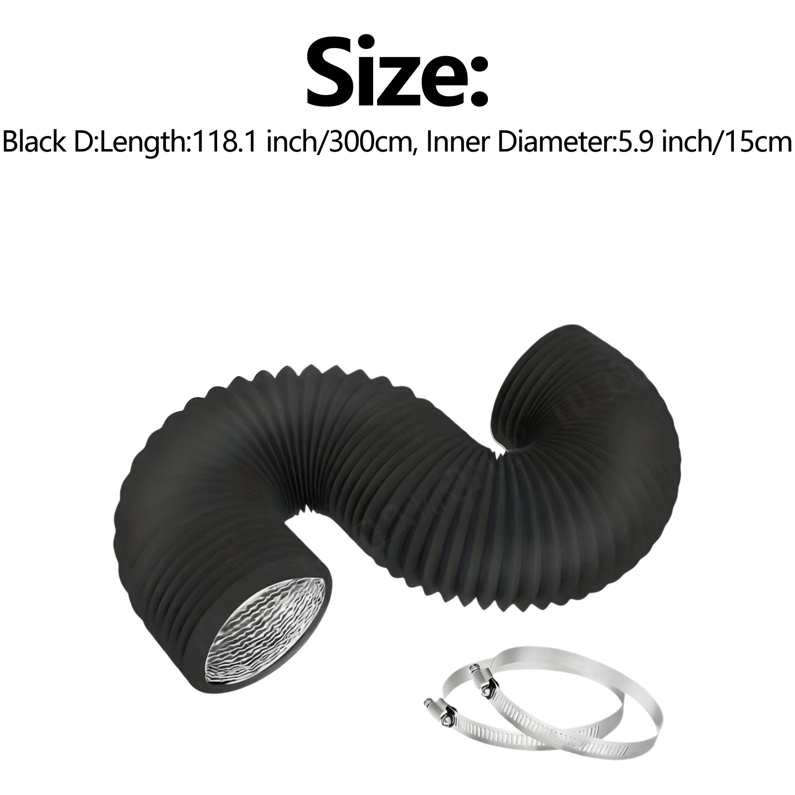 1Pcs Flexible Insulated Air Ducting Vent Hose with 2 Hose Clamps for Kitchens Greenhouses Dryer Room Exhaust
1Pcs Flexible Insulated Air Ducting Vent Hose with 2 Hose Clamps for Kitchens Greenhouses Dryer Room Exhaust
