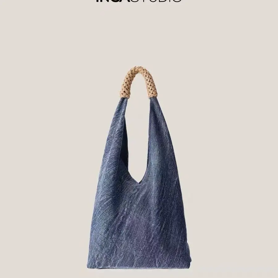 Denim Canvas Tote Bag Women's Single Shoulder Crescent Bag Design Korean Version Casual Simple Style Summer New Arrival
Denim Canvas Tote Bag Women's Single Shoulder Crescent Bag Design Korean Version Casual Simple Style Summer New Arrival
