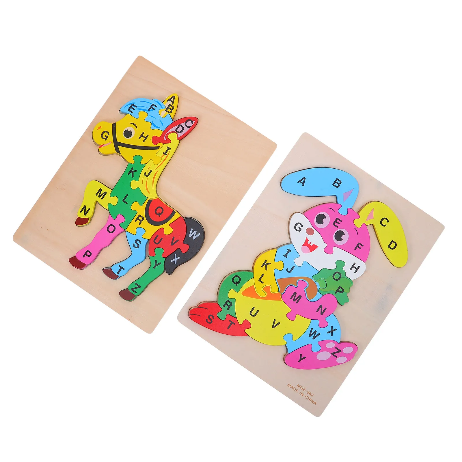 2Pcs Wooden Alphabet Animal Puzzle Board Montessori Game for Kids Early Childhood Education Cognitive Skill
2Pcs Wooden Alphabet Animal Puzzle Board Montessori Game for Kids Early Childhood Education Cognitive Skill
