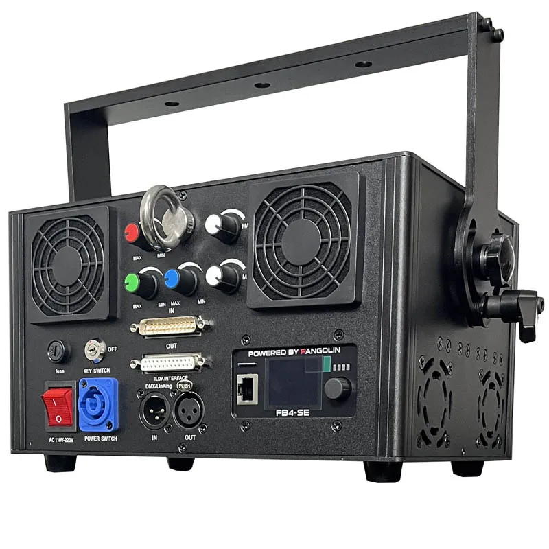 12W RGB Full Color Laser Light Projector DMX512/ILDA Control High-Speed Scanner Animation Effects For Wedding Party DJ Disco
12W RGB Full Color Laser Light Projector DMX512/ILDA Control High-Speed Scanner Animation Effects For Wedding Party DJ Disco