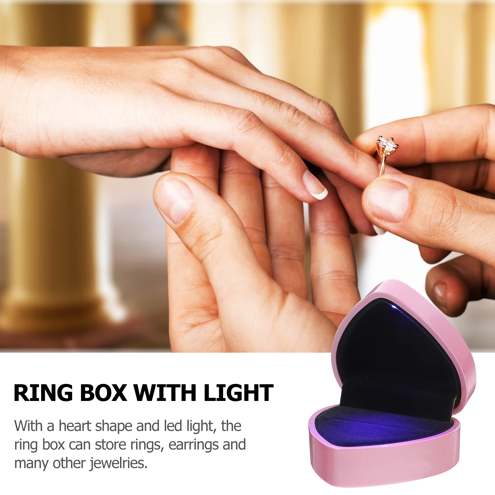 LED Heart Ring Box Engagement Case Shape Rings Holder The Jewelry with Plastic Shaped Boxes Bride
LED Heart Ring Box Engagement Case Shape Rings Holder The Jewelry with Plastic Shaped Boxes Bride