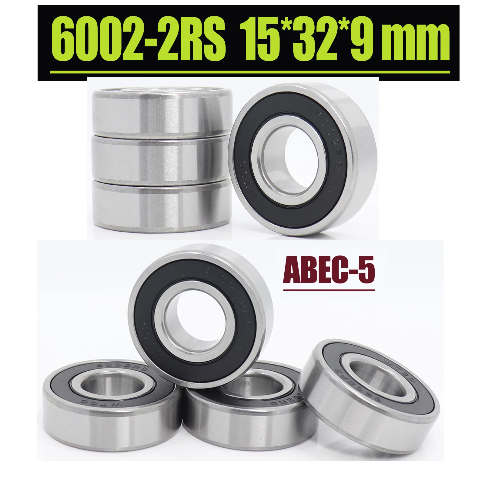6002RS Bearing ABEC-3 (8 PCS) 15*32*9 mm Deep Groove 6002-2RS Ball Bearings 6002RZ 180102 RZ RS 6002 2RS EMQ Quality
6002RS Bearing ABEC-3 (8 PCS) 15*32*9 mm Deep Groove 6002-2RS Ball Bearings 6002RZ 180102 RZ RS 6002 2RS EMQ Quality