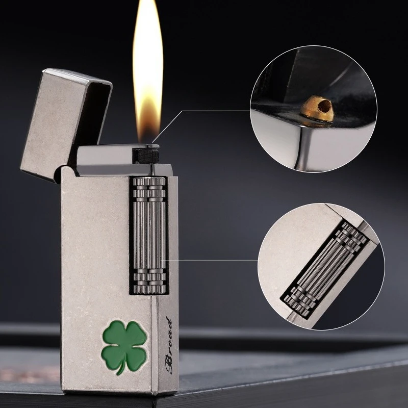 Lucky Clover Butane Gas Lighter Side Pulley Ignite Outdoor Portable High Quality Igniter Accessories Gift to Boyfriend
Lucky Clover Butane Gas Lighter Side Pulley Ignite Outdoor Portable High Quality Igniter Accessories Gift to Boyfriend