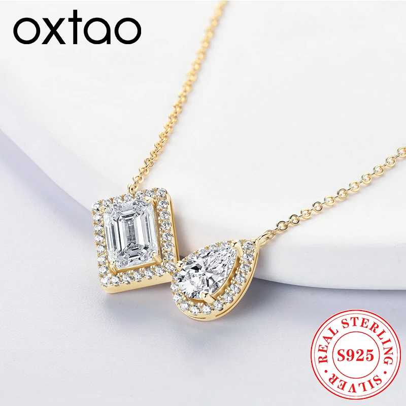 OXTAO 8x6 мм изумрудной огранки с муассанитом, ожерелья, женские украшения, серебро 925 пробы, каплевидная цепочка на ключицу, ожерелье, ювелирное изделие, подарок
OXTAO 8x6 мм изумрудной огранки с муассанитом, ожерелья, женские украшения, серебро 925 пробы, каплевидная цепочка на ключицу, ожерелье, ювелирное изделие, подарок