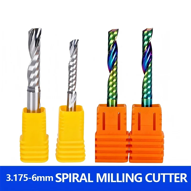 1PCs DLC Color Coated Single Flute Carbide End Mill CNC Tungsten Steel Aluminum Milling Cutter 2 3.175 4 6MM
1PCs DLC Color Coated Single Flute Carbide End Mill CNC Tungsten Steel Aluminum Milling Cutter 2 3.175 4 6MM