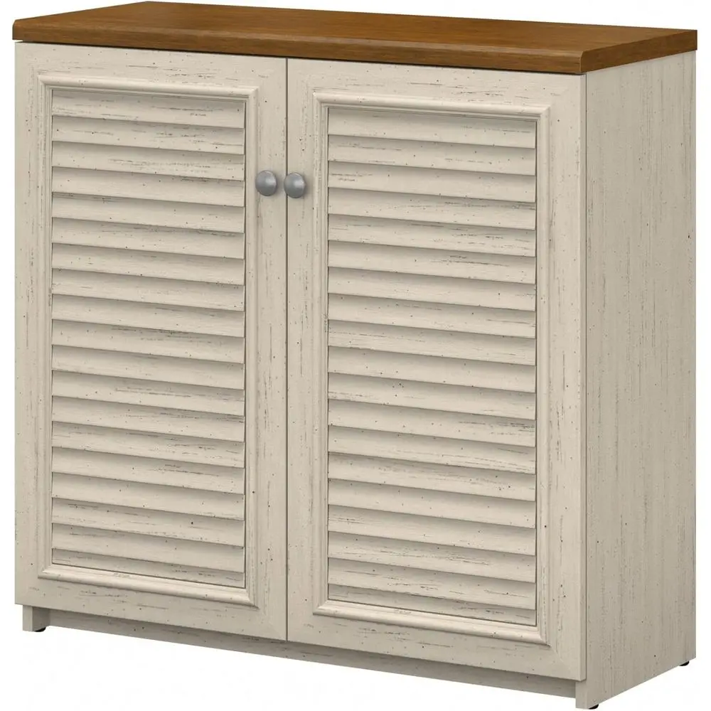 Bush urniture airview Small Storage Cabinet with Doand Shelves in Antique White and Tea Maple
Bush urniture airview Small Storage Cabinet with Doand Shelves in Antique White and Tea Maple