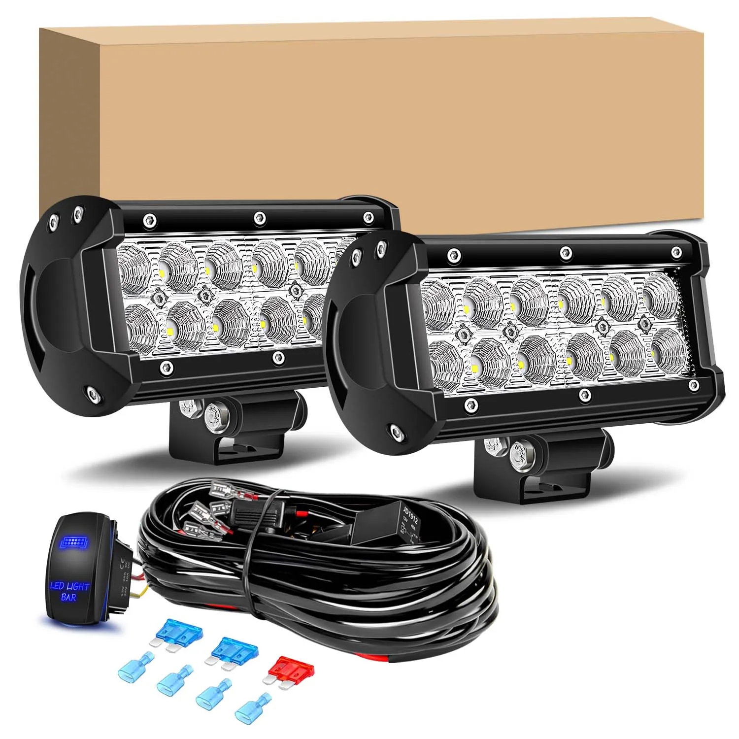 LED Light Pods 2PCS 6.5Inch LED Light Bar Flood LED Fog Lights Off Road Light with Wiring Harness-2 Leads for Truck Cart SUV ATV
LED Light Pods 2PCS 6.5Inch LED Light Bar Flood LED Fog Lights Off Road Light with Wiring Harness-2 Leads for Truck Cart SUV ATV