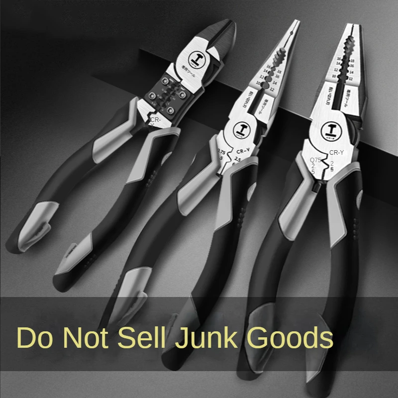 Electrician Multi-function Wire Stripper Wire Pliers Oblique Wire Cutter Needle-nose Pliers Industrial-grade Hardware Tools
Electrician Multi-function Wire Stripper Wire Pliers Oblique Wire Cutter Needle-nose Pliers Industrial-grade Hardware Tools