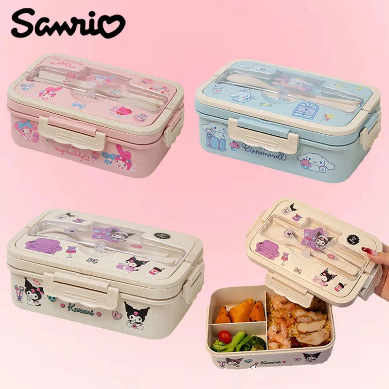 Cartoon Sanrio Hellokittyed Kuromi Melody Cinnamonroll Bento Box with Tableware Office Student Compartment Sealed Rice Bowl
Cartoon Sanrio Hellokittyed Kuromi Melody Cinnamonroll Bento Box with Tableware Office Student Compartment Sealed Rice Bowl