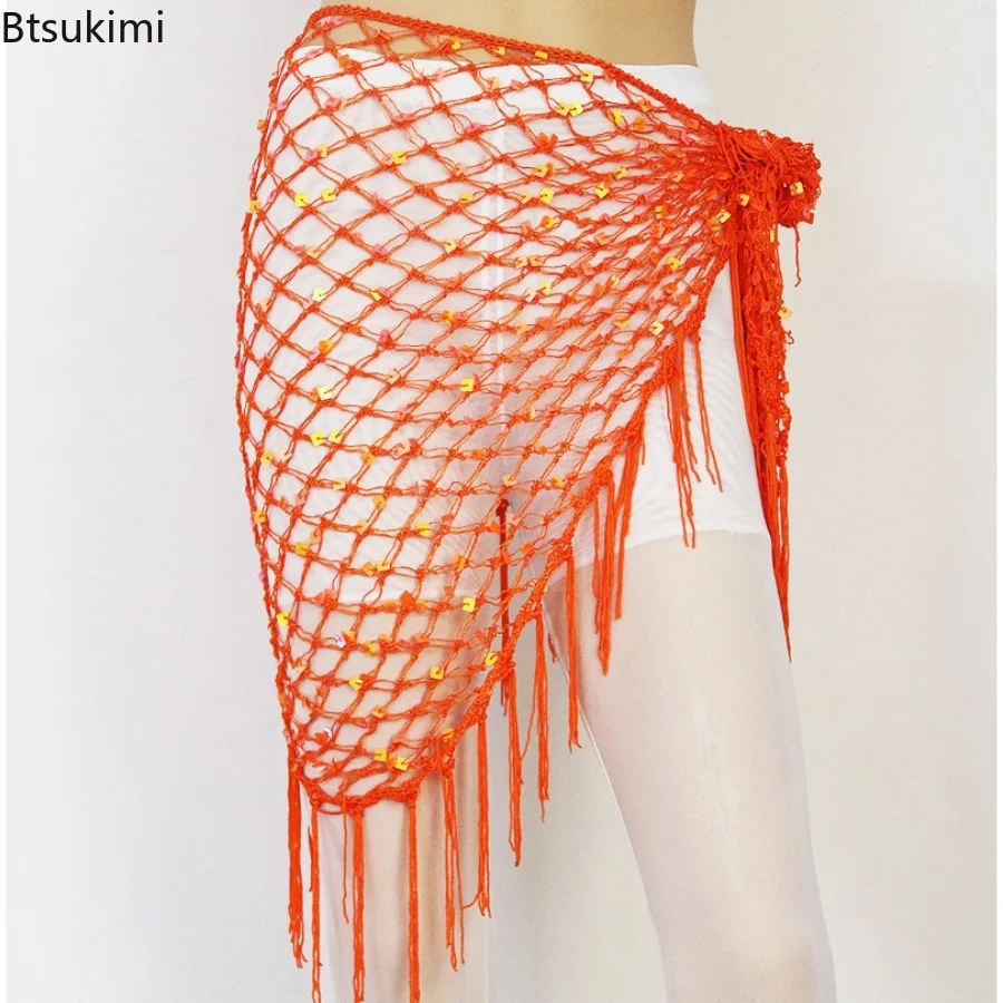 Новый ажурный сетчатый шарф с блестками, аксессуары для танца живота, хип-шарф для танца живота, длинная кисточка, рыболовная сеть, треугольный шарф
Новый ажурный сетчатый шарф с блестками, аксессуары для танца живота, хип-шарф для танца живота, длинная кисточка, рыболовная сеть, треугольный шарф