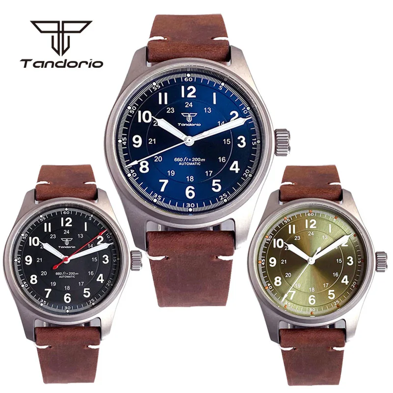 Tandorio Titanium New 39mm Ultralight Dive Pilot Men Automatic Watch AR Sapphire NH35/Miyota8215/PT5000 200M Waterproof Luminous
Tandorio Titanium New 39mm Ultralight Dive Pilot Men Automatic Watch AR Sapphire NH35/Miyota8215/PT5000 200M Waterproof Luminous