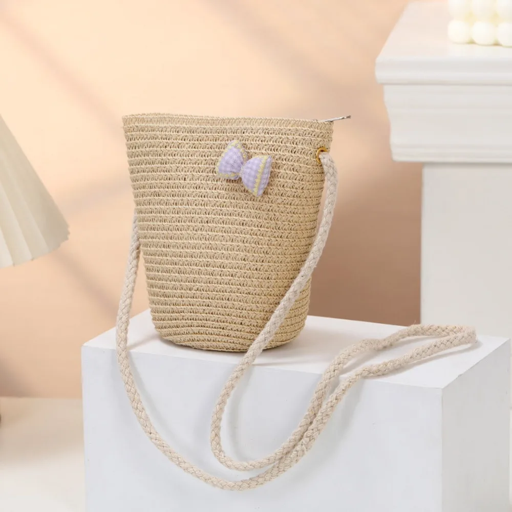 New Handmade Woven Straw Bag Flower Bow Crossbody Bag Zipper Messenger Bag Children
New Handmade Woven Straw Bag Flower Bow Crossbody Bag Zipper Messenger Bag Children