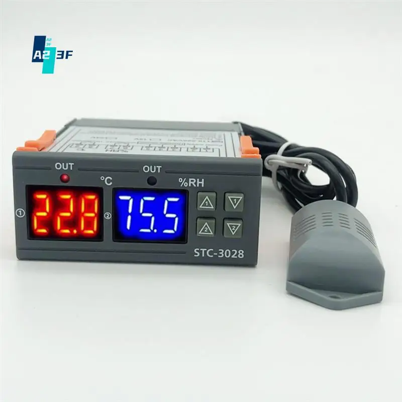 A23F-цифровой термостат, гигростат, контроль температуры и влажности STC 3028 AC 110 В 220 В, гигрометр, контроллер инкубатора 
A23F-цифровой термостат, гигростат, контроль температуры и влажности STC 3028 AC 110 В 220 В, гигрометр, контроллер инкубатора