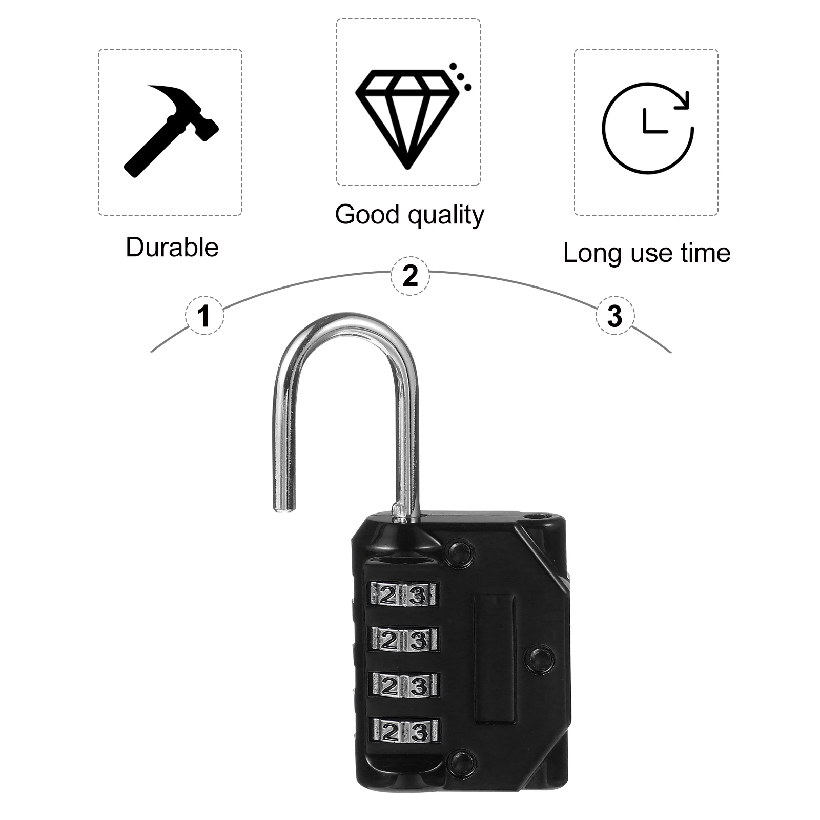 Small Combination Lock Durable Padlock Luggage Household Password Home Zinc Alloy Travel Door Traveling Suitcase 
Small Combination Lock Durable Padlock Luggage Household Password Home Zinc Alloy Travel Door Traveling Suitcase