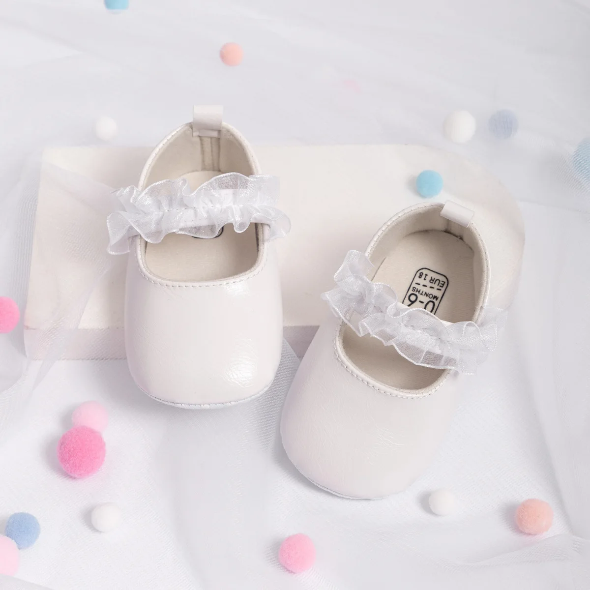 Весна и осень 0-18 месяцев для новорожденных Prewalker, новая мягкая подошва для новорожденных, милое кружевное украшение, мягкая подошва, противоскользящая детская обувь, весна и A
Весна и осень 0-18 месяцев для новорожденных Prewalker, новая мягкая подошва для новорожденных, милое кружевное украшение, мягкая подошва, противоскользящая детская обувь, весна и A