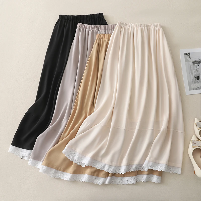 Summer New Style Thin Skin-friendly A-line Skirt Elastic Waist Patchwork Color Simple Casual Skirt for plus Size Women
Summer New Style Thin Skin-friendly A-line Skirt Elastic Waist Patchwork Color Simple Casual Skirt for plus Size Women