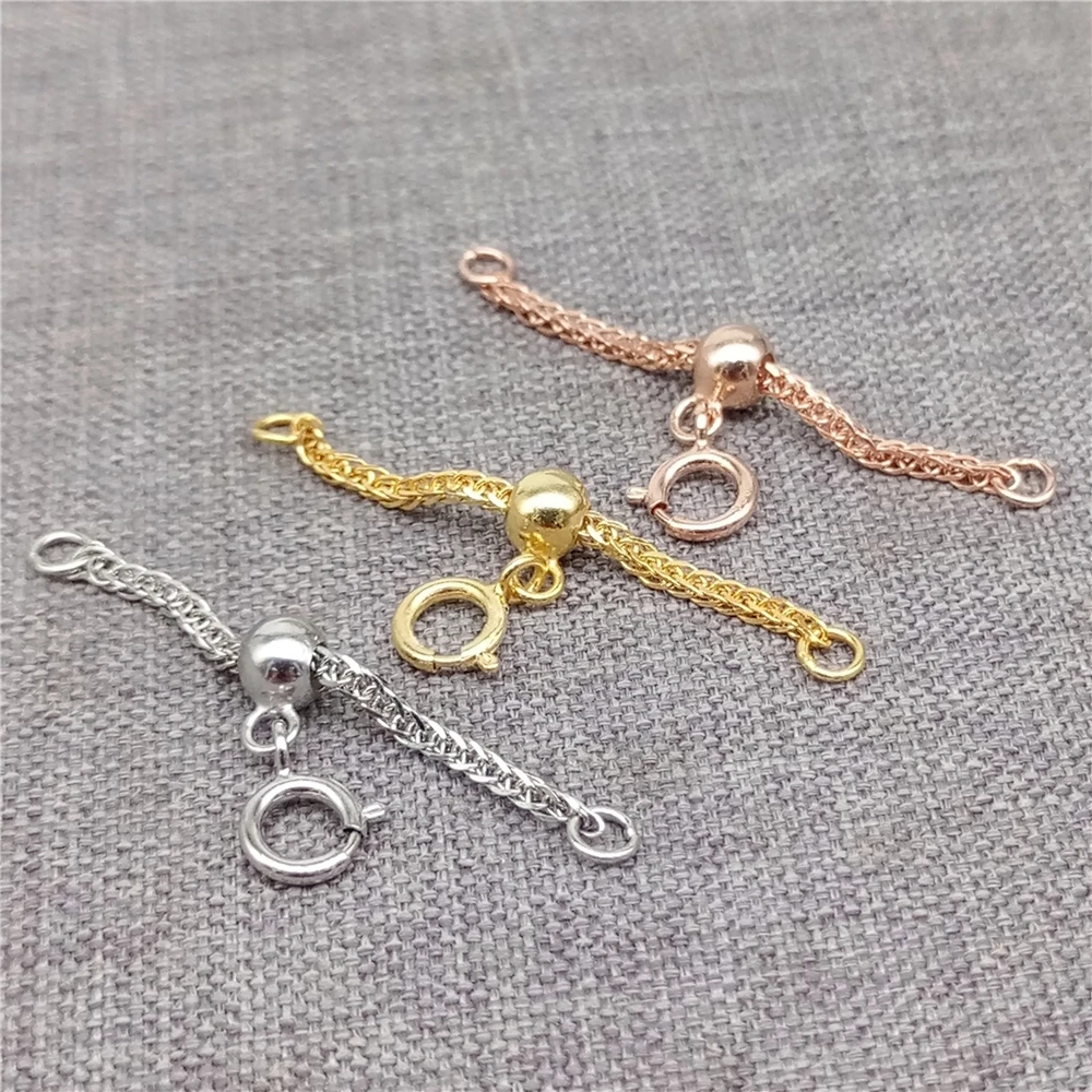 4 Sterling Silver Adjustable Extension Chains 925 Silver Foxtail Chain Extender w/ Closed Jump Ring
4 Sterling Silver Adjustable Extension Chains 925 Silver Foxtail Chain Extender w/ Closed Jump Ring