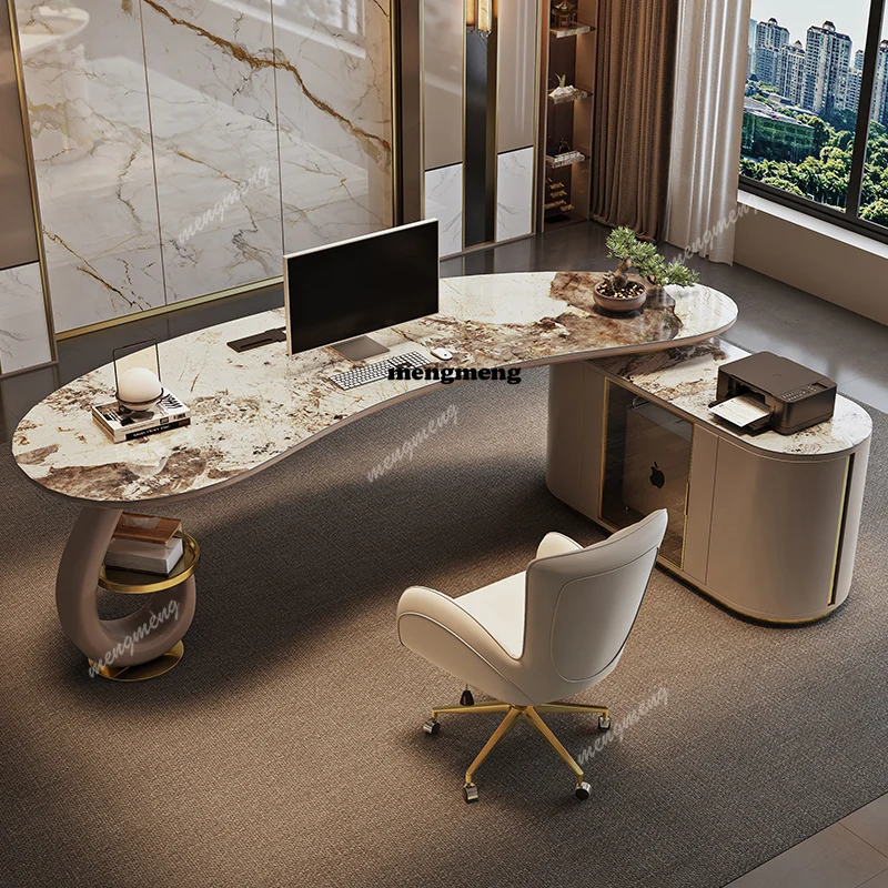 elegant rock plate office table Modern minimalist design high-end Computer desk side cabinet mesa para escritório furniture
elegant rock plate office table Modern minimalist design high-end Computer desk side cabinet mesa para escritório furniture