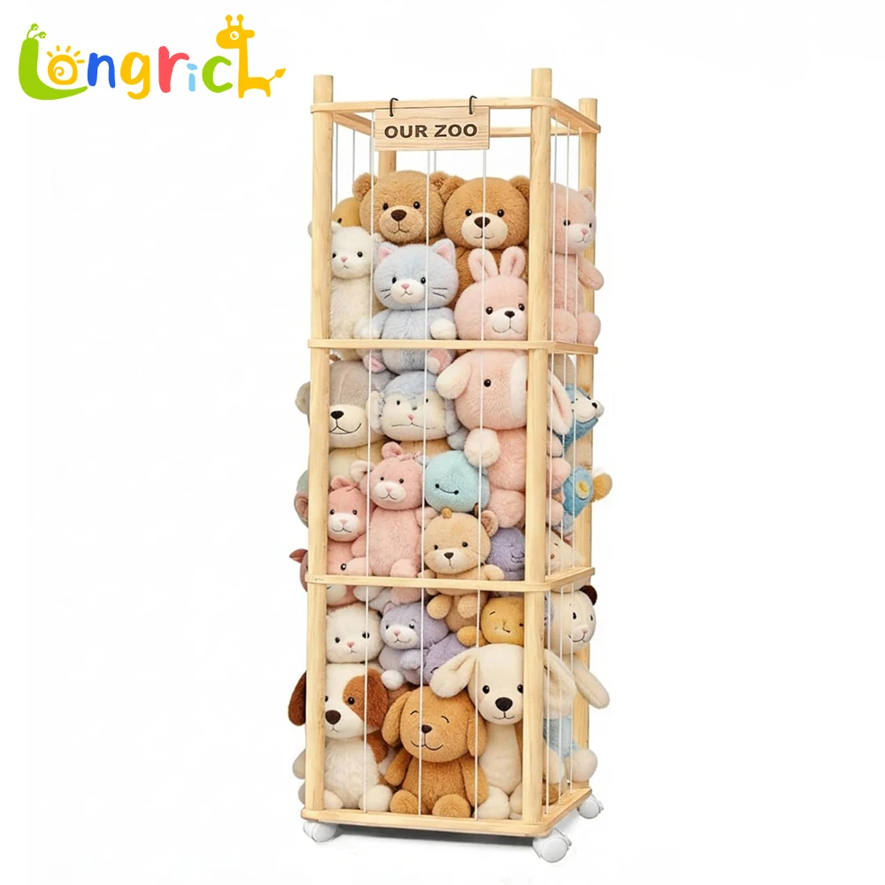 Wood Plush Animal Storage Cabinet Modern Multifunction Toy Holder 3 Shelves For Toddler Rooms Bedrooms Living Room (Neutral)
Wood Plush Animal Storage Cabinet Modern Multifunction Toy Holder 3 Shelves For Toddler Rooms Bedrooms Living Room (Neutral)