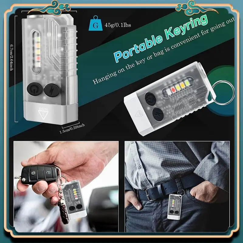 Latest 1 Piece Mini LED Keychain Flashlight, Rechargeable Pocket Torch Small Powerful Torch IPX4 With 14 Modes
Latest 1 Piece Mini LED Keychain Flashlight, Rechargeable Pocket Torch Small Powerful Torch IPX4 With 14 Modes
