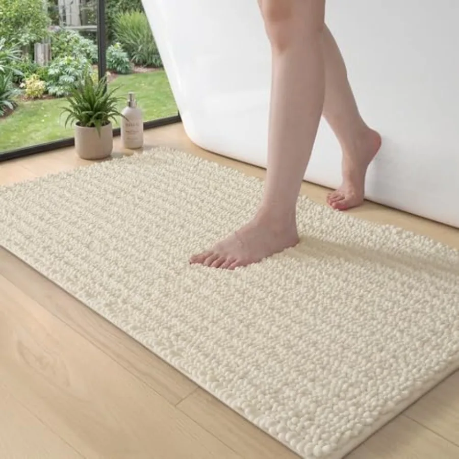 Bathroom Rugs 24x43 Super Soft Thick Chenille Absorbent Bath Mat Non Slip Machine Washable Fluffy Shag Bathmat for Tub Shower F
Bathroom Rugs 24x43 Super Soft Thick Chenille Absorbent Bath Mat Non Slip Machine Washable Fluffy Shag Bathmat for Tub Shower F