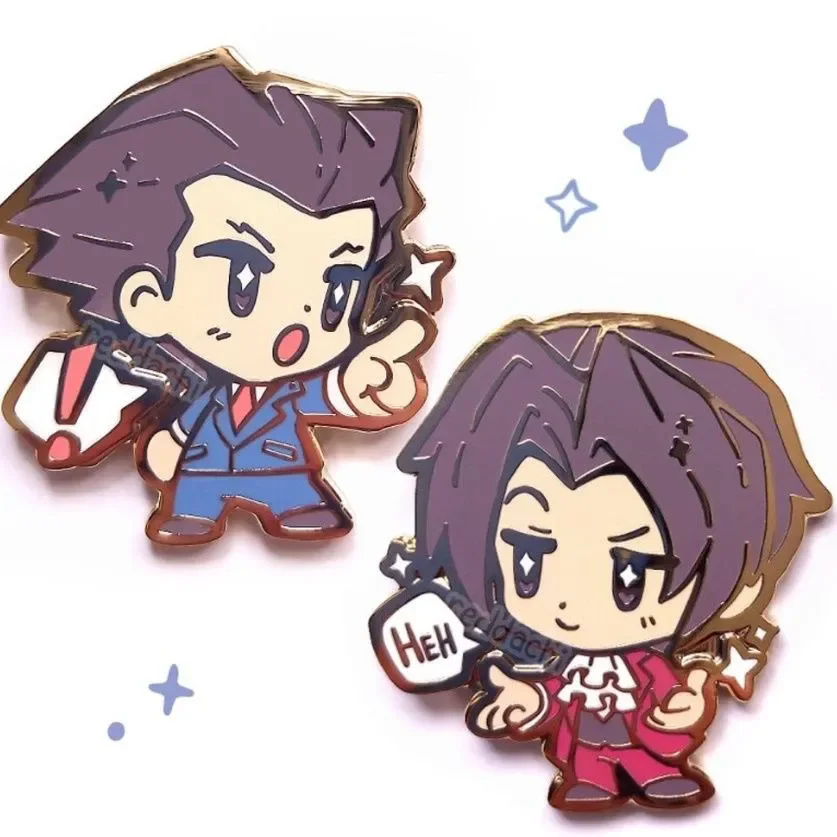 Ace Attorney Phoenix Wright Miles Edgeworth Cosplay Cartoon figure metal badge brooch Accessories ornament birthday gift
Ace Attorney Phoenix Wright Miles Edgeworth Cosplay Cartoon figure metal badge brooch Accessories ornament birthday gift