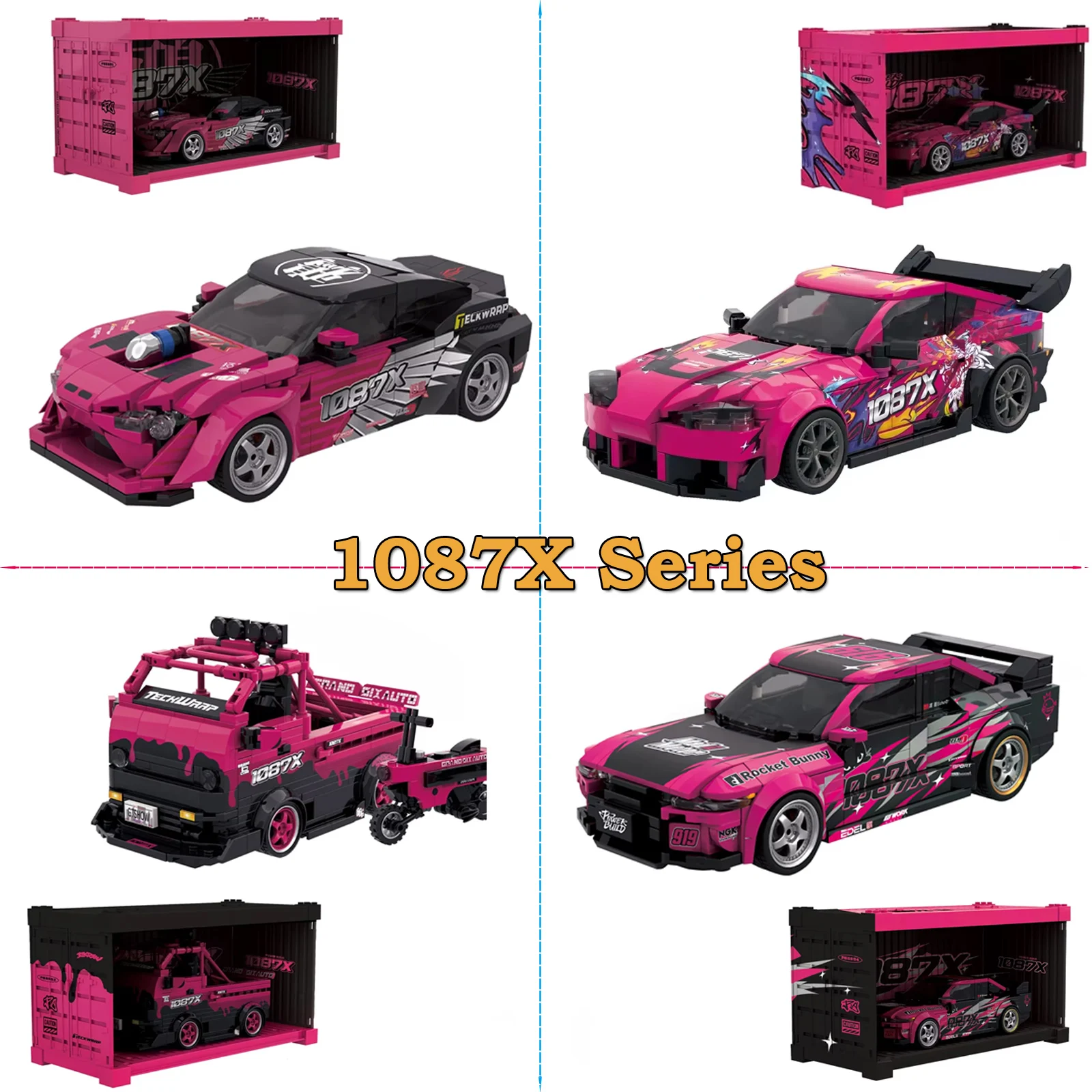 MOC Speed Car Model Building Blocks 1087X Series Super Racing DriftSports Cars Collectible Vehicle Assembly Bricks Toys Gifts
MOC Speed Car Model Building Blocks 1087X Series Super Racing DriftSports Cars Collectible Vehicle Assembly Bricks Toys Gifts