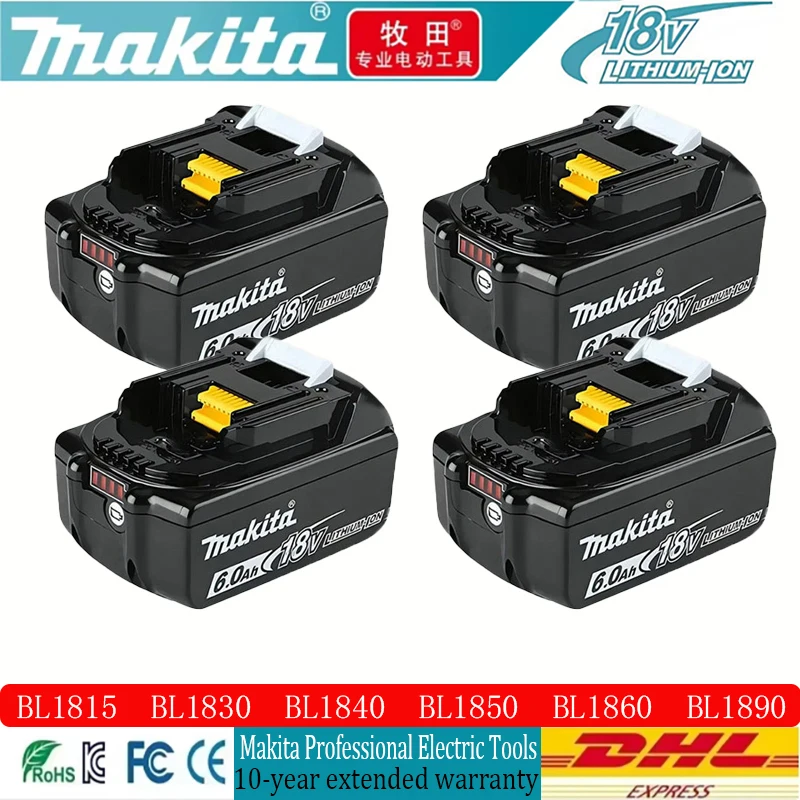 Makita Original Lithium ion Rechargeable Battery 18V 6000mAh drill Replacement Battery Series:BFR750 BFR750L BFR750Z BFS450
Makita Original Lithium ion Rechargeable Battery 18V 6000mAh drill Replacement Battery Series:BFR750 BFR750L BFR750Z BFS450
