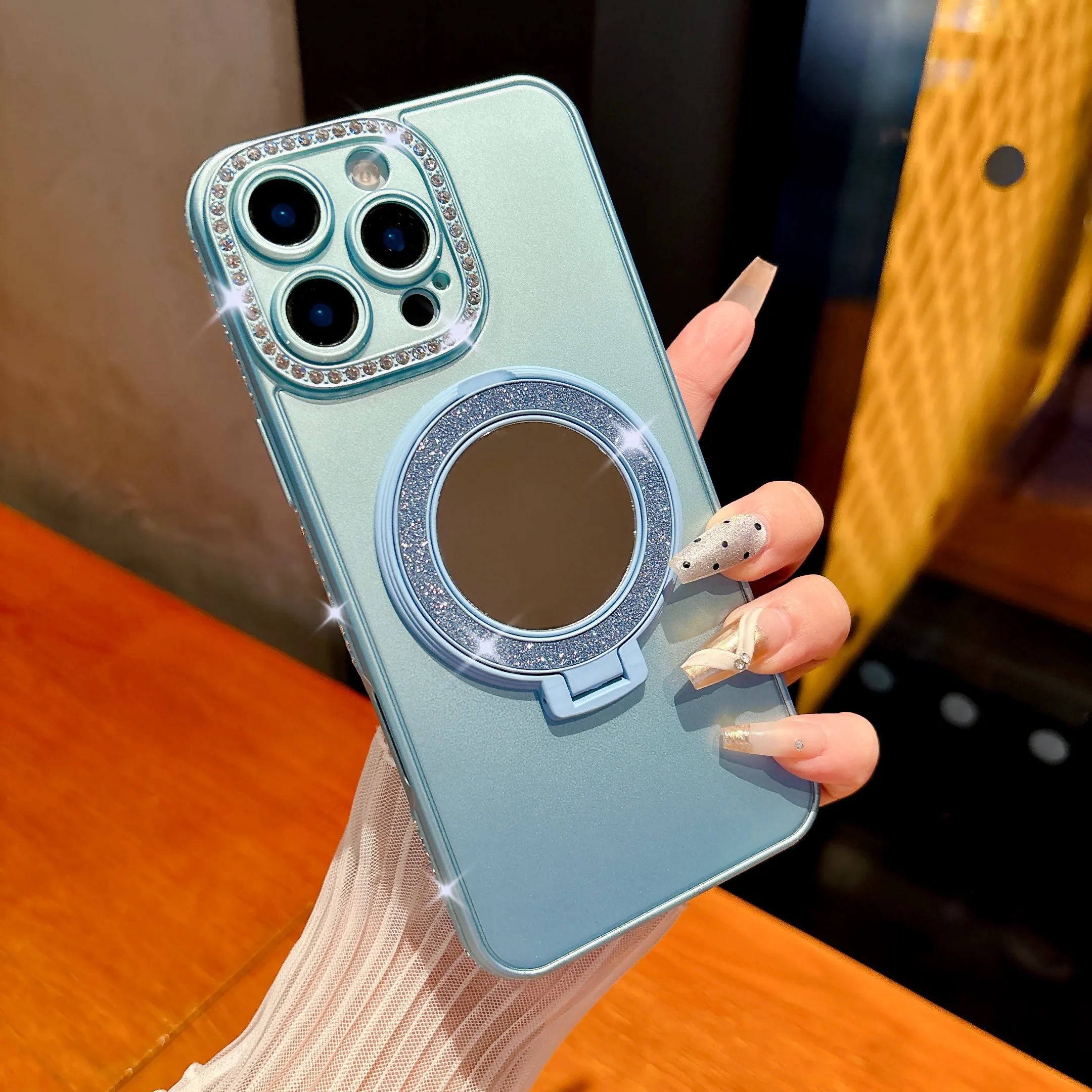 Luxury Makeup Mirror Stand Glitter Diamond Phone Case For iPhone 16 14 11 12 13 15 Pro Max 16 Plus Magnetic Protector Cover
Luxury Makeup Mirror Stand Glitter Diamond Phone Case For iPhone 16 14 11 12 13 15 Pro Max 16 Plus Magnetic Protector Cover