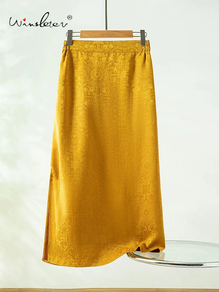 Winsleter-100%Real Silk Watered Gauze Elegant Skirts, Elastic Waist Jacquard, Women Temperament Skirt, 2026 Summer New B64508CC
Winsleter-100%Real Silk Watered Gauze Elegant Skirts, Elastic Waist Jacquard, Women Temperament Skirt, 2026 Summer New B64508CC