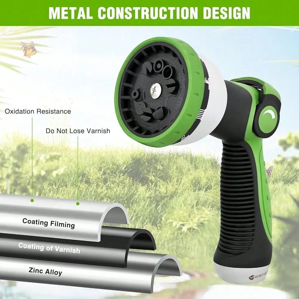 Garden Hose Nozzle Water Hose Sprayer Nozzle Adjustable 10 Spray Patterns Heavy Duty Metal Nozzles Thumb Control W NonSlip Grip
Garden Hose Nozzle Water Hose Sprayer Nozzle Adjustable 10 Spray Patterns Heavy Duty Metal Nozzles Thumb Control W NonSlip Grip