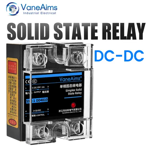 SSR-40DD DD SSR 10A 25A 40A 60A 80A 100A 120A DC control DC Solid State Relay Module for PID Temperature Control