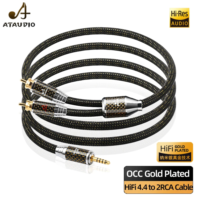 High Quality 4.4mm to 2RCA Cable OCC Gold-plated Balanced 4.4mm Jack to 2RCA Male Audio Cable for Speaker Amplifier Player
High Quality 4.4mm to 2RCA Cable OCC Gold-plated Balanced 4.4mm Jack to 2RCA Male Audio Cable for Speaker Amplifier Player