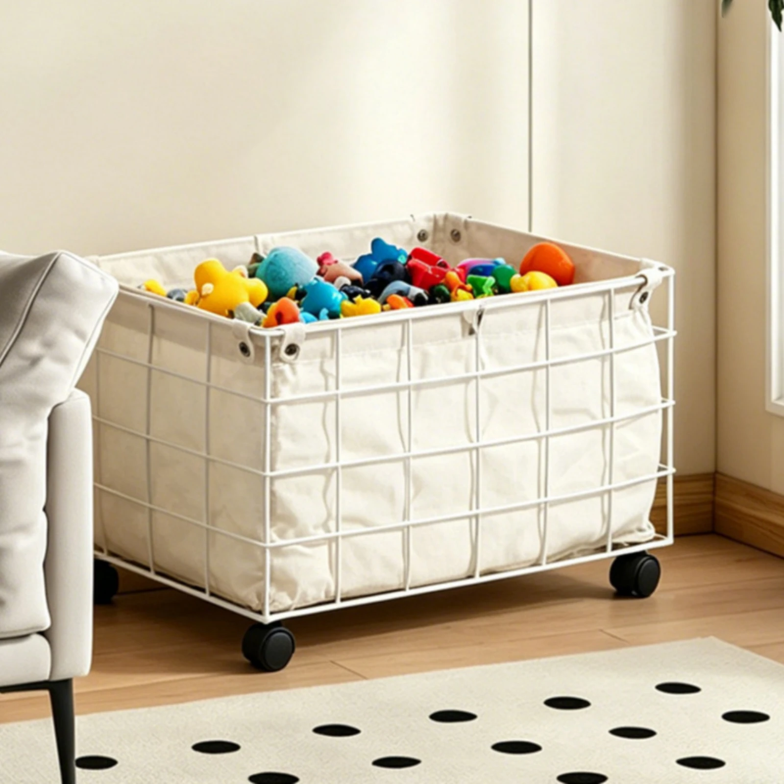 Rectangular Wire Basket Swivel Casters Metal Wire Storage Basket Household Organizer Removable Liner Air Circulation
Rectangular Wire Basket Swivel Casters Metal Wire Storage Basket Household Organizer Removable Liner Air Circulation