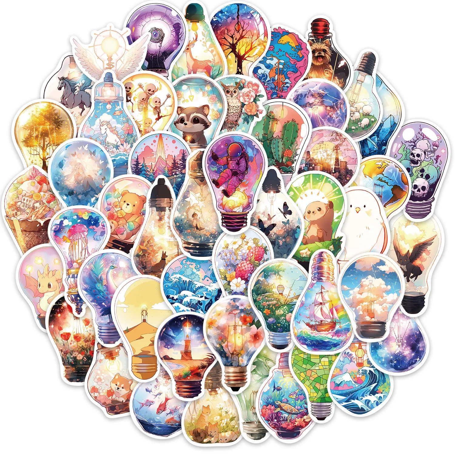 50Pcs INS Style Fantastic Light Bulb World Cartoon Aesthetic Stickers Cute Decal Laptop Graffiti Girl Gradient Stickers
50Pcs INS Style Fantastic Light Bulb World Cartoon Aesthetic Stickers Cute Decal Laptop Graffiti Girl Gradient Stickers